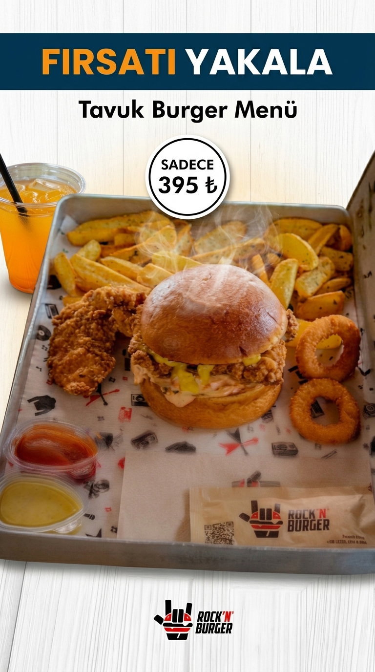 Rock'N Tavuk Burger Yakalamaç Fırsatı