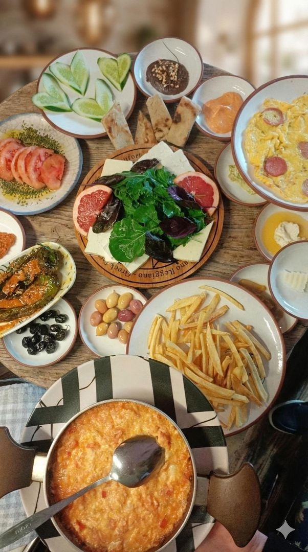 Urla Barbaros Köyü Mell10 House'da Hafta içi Enfes Lezzetler Eşliğinde Serpme Köy Kahvaltısı