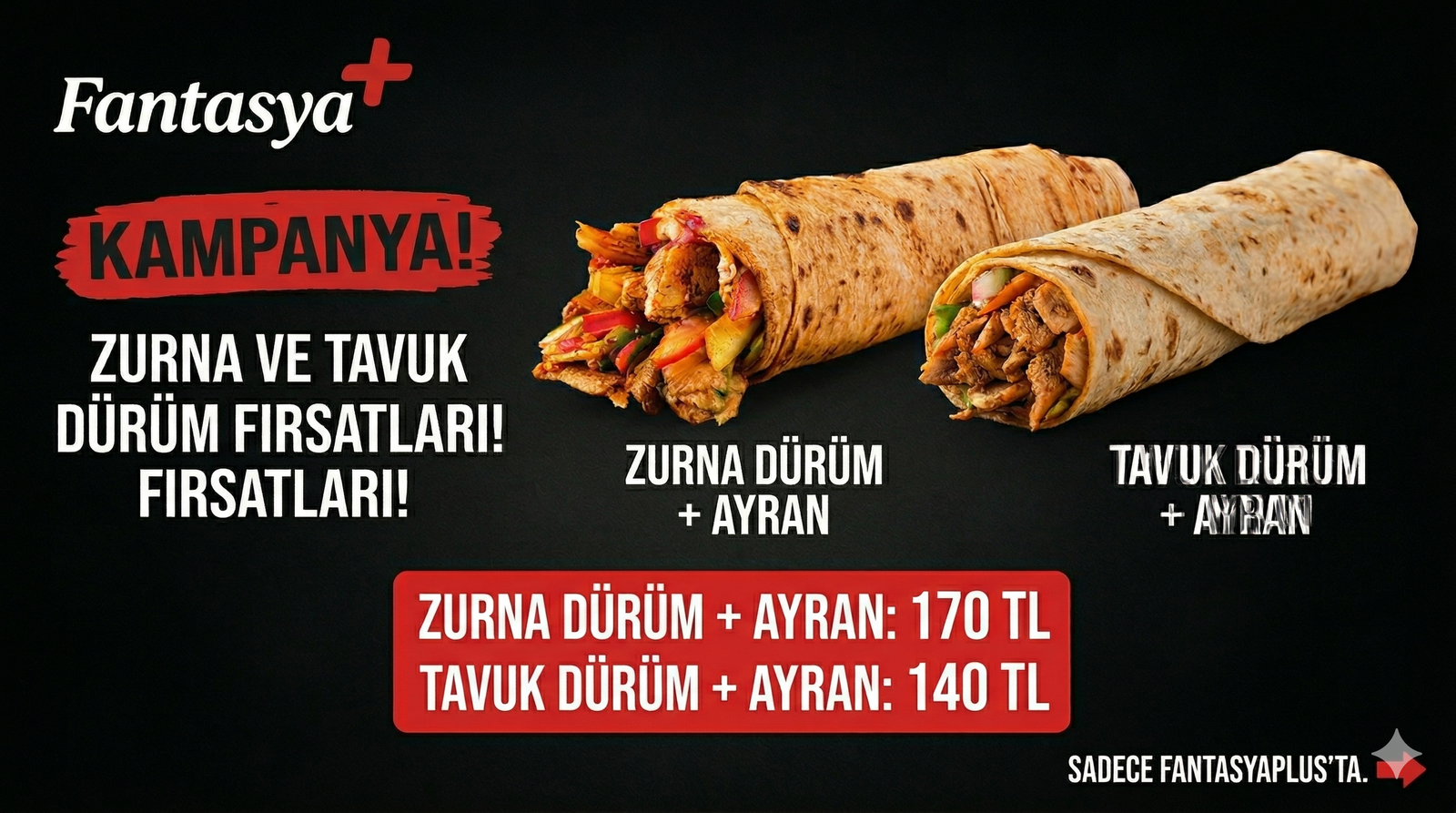 FantasyaPlus'ta Gel-Al  ve Mekanda  Geçerli Özel Fiyatlar