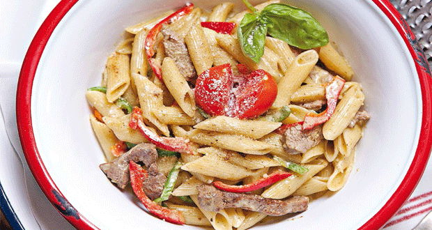 Biftekli Çubuk Makarna