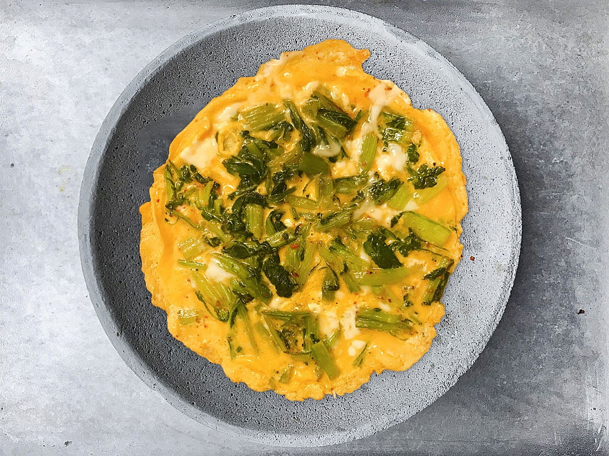 Pazılı Makarnalı Omlet