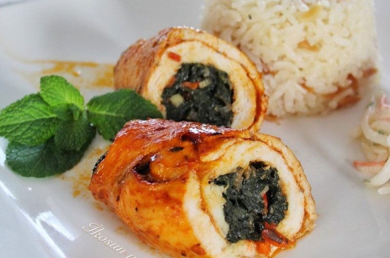 Ispanaklı Piliç Sarması