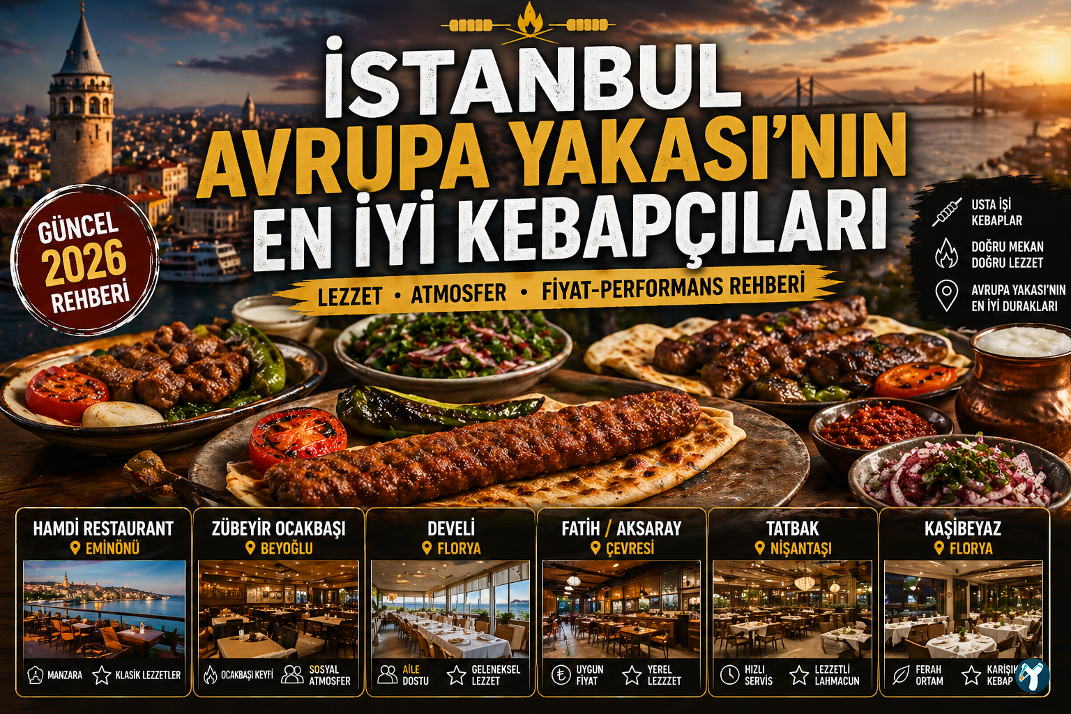 İstanbul Avrupa Yakası’nın En İyi Kebapçıları (2026 Güncel Rehber)