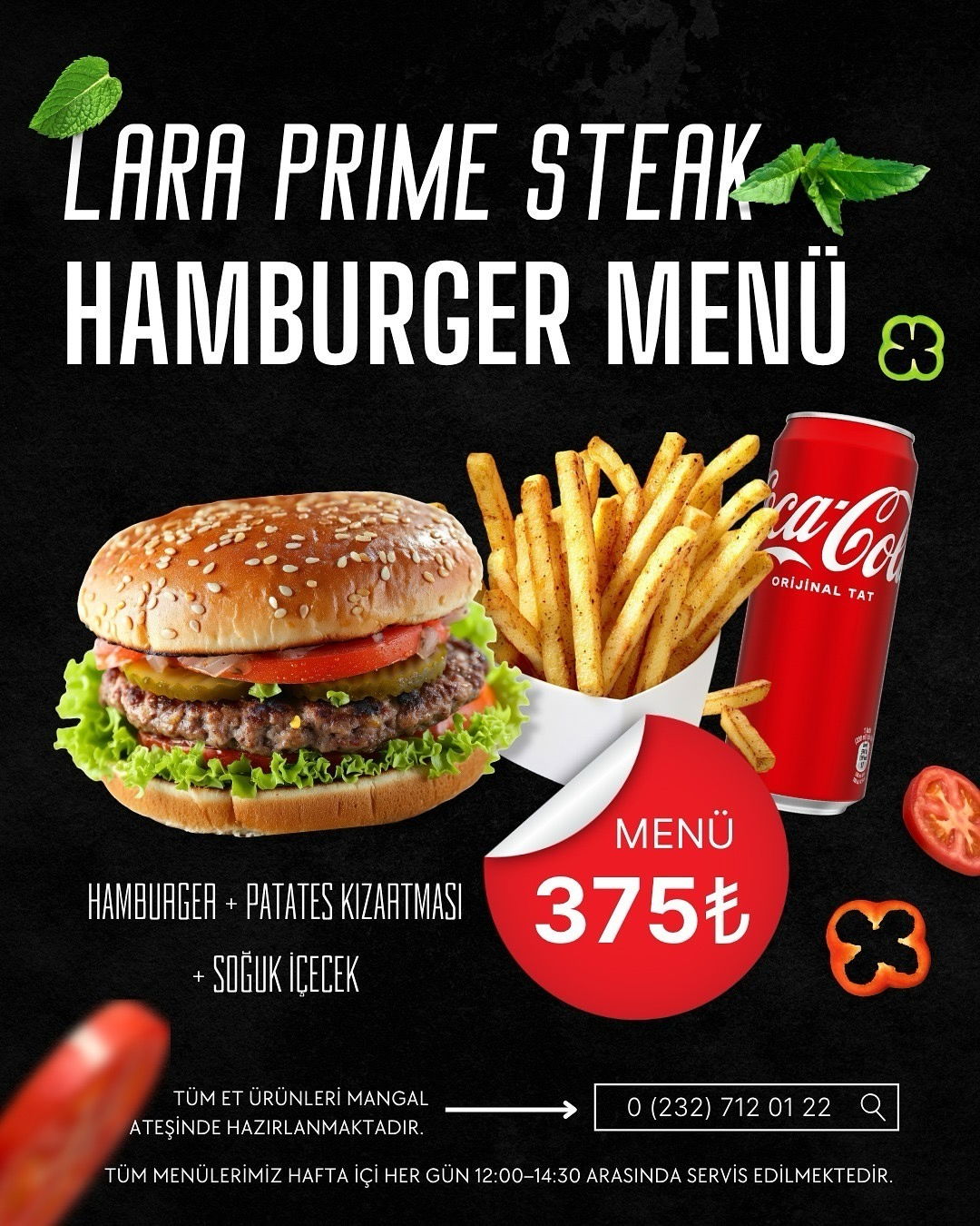Hamburger Menü 375₺