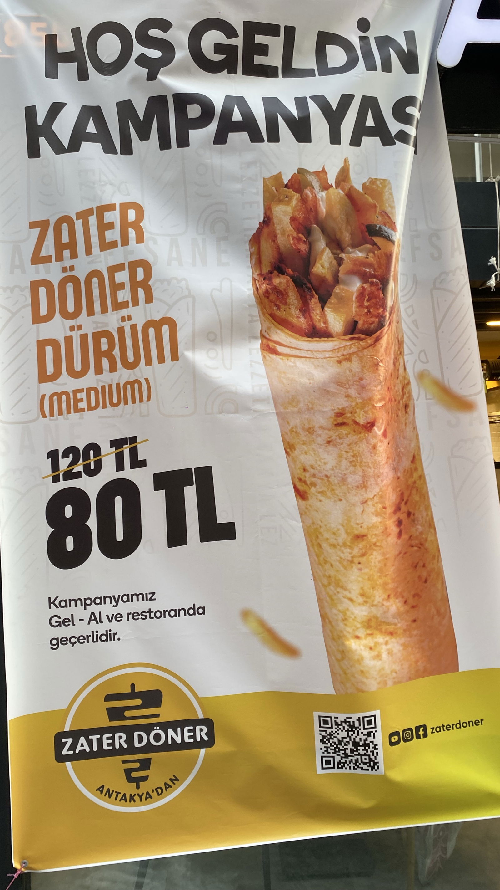 Tavuk Döner Dürüm 80₺