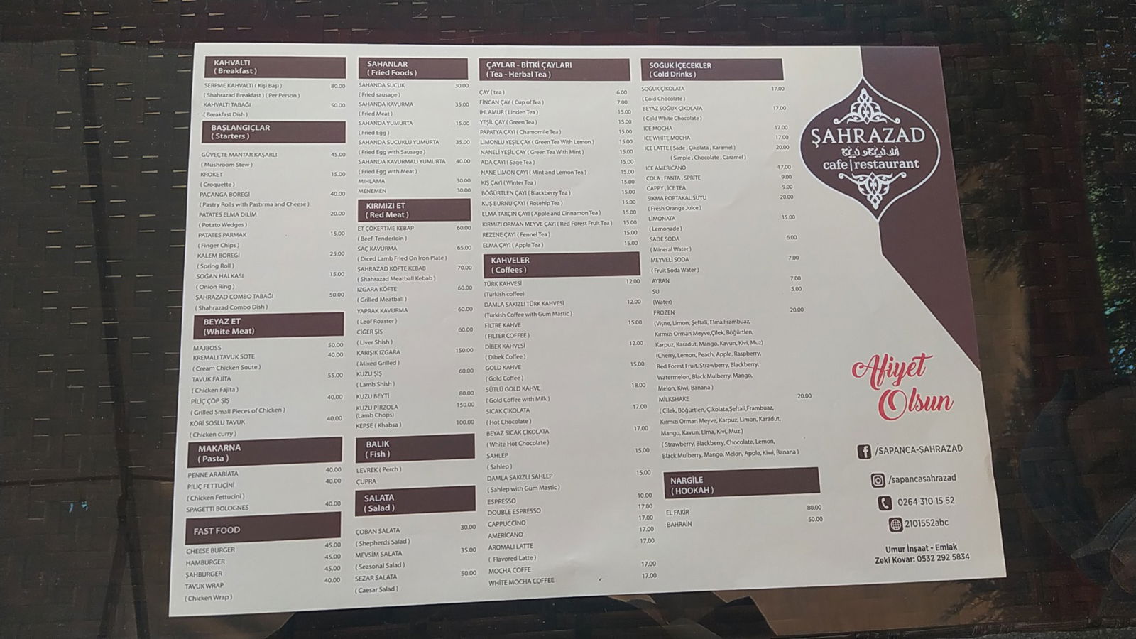 Şehrazat Restaurant