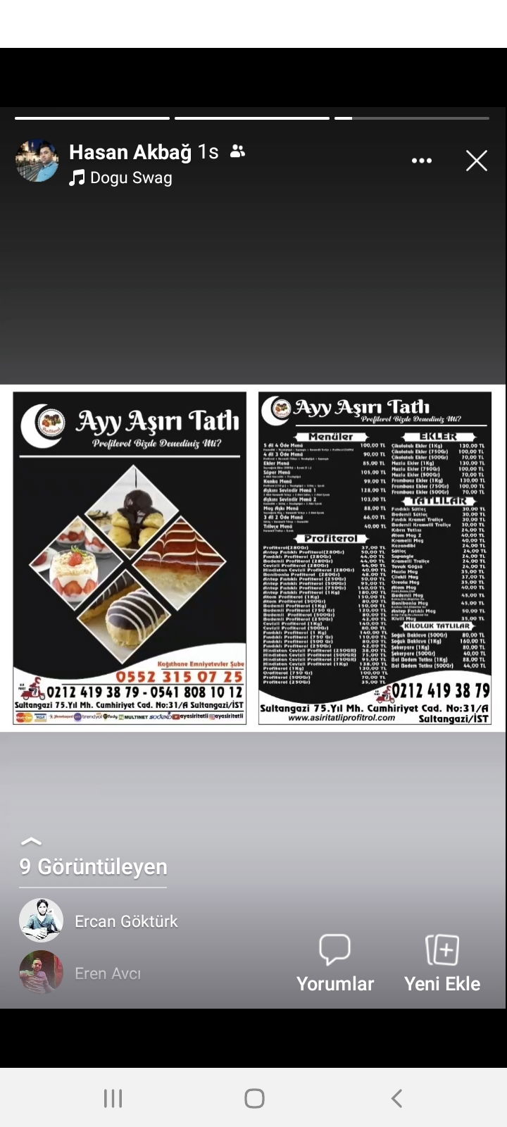 Aşırı Tatlı Profiterol(75Yıl Mah) Sultangazi
