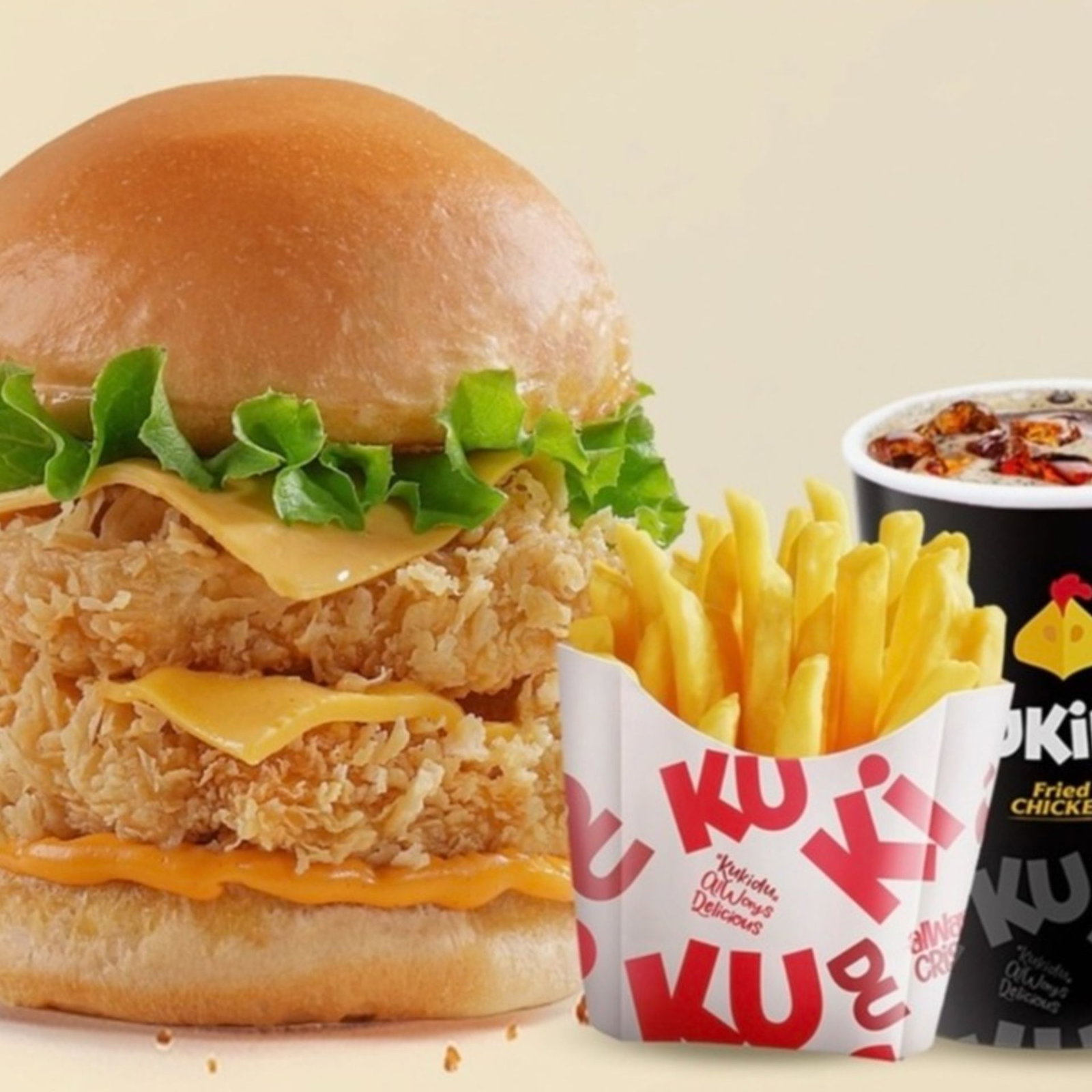 Double Jr. Chicken Burger Menü 