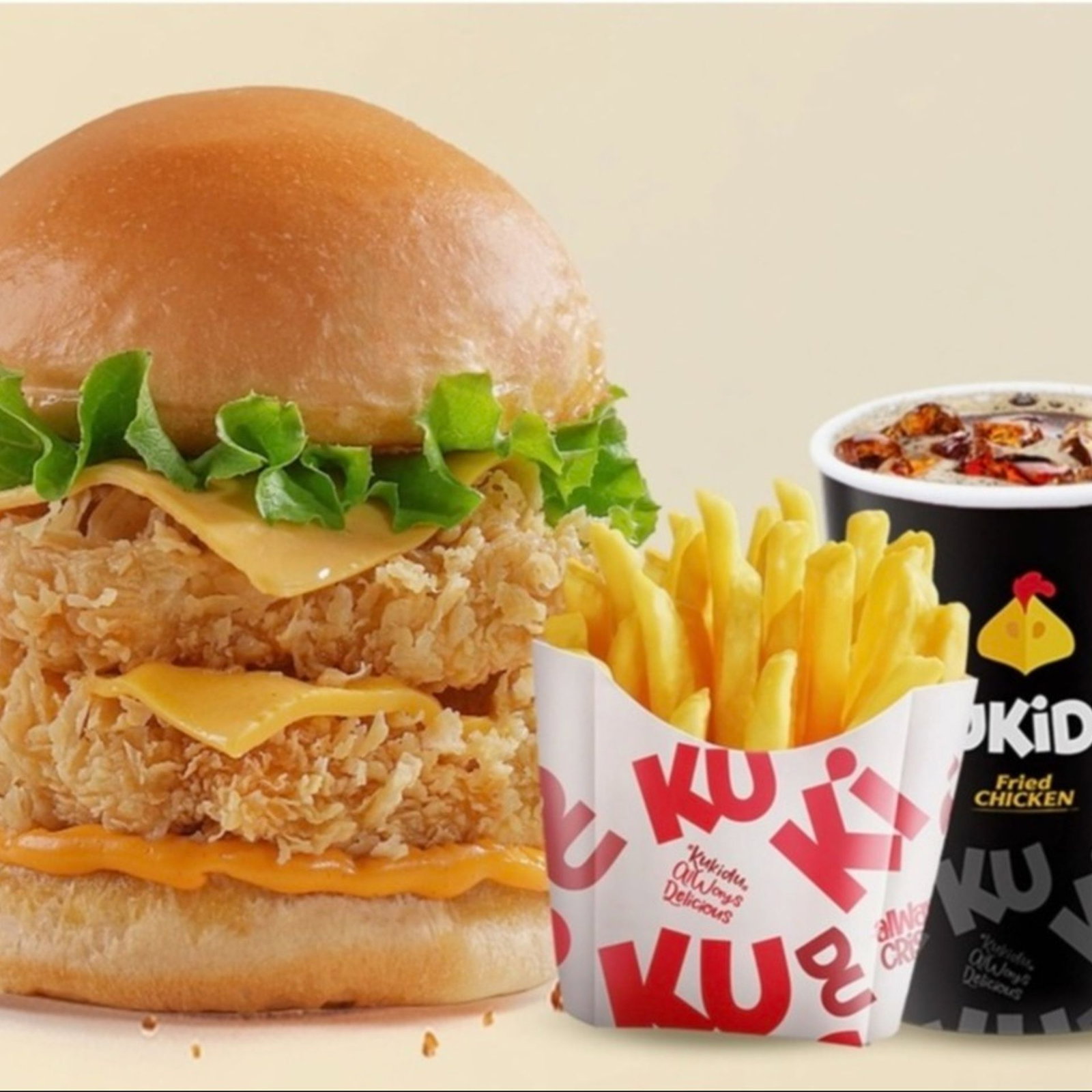 Double Crispy Burger Menü 