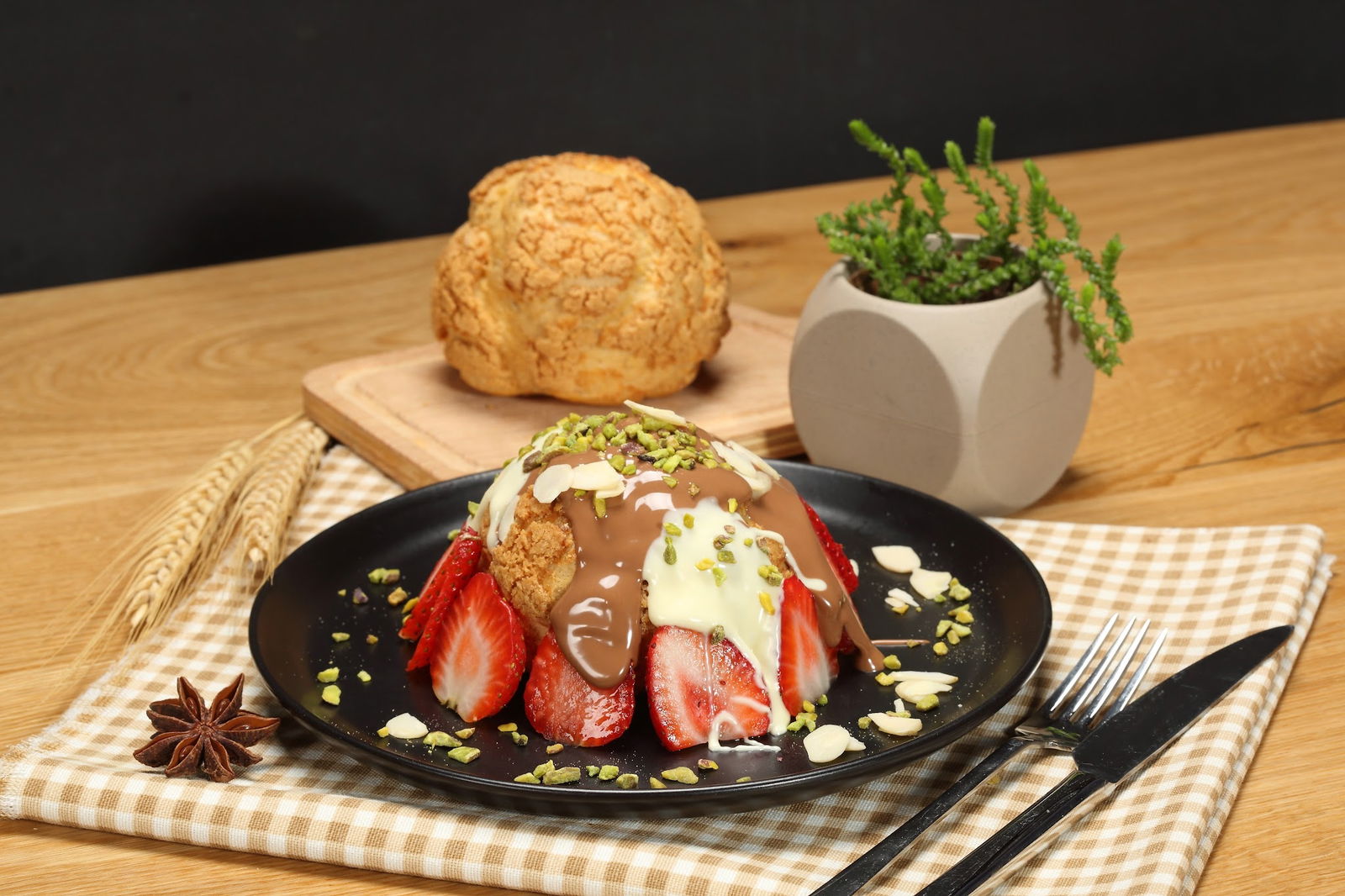 Choco Bond Chocolate Croissant Coffee