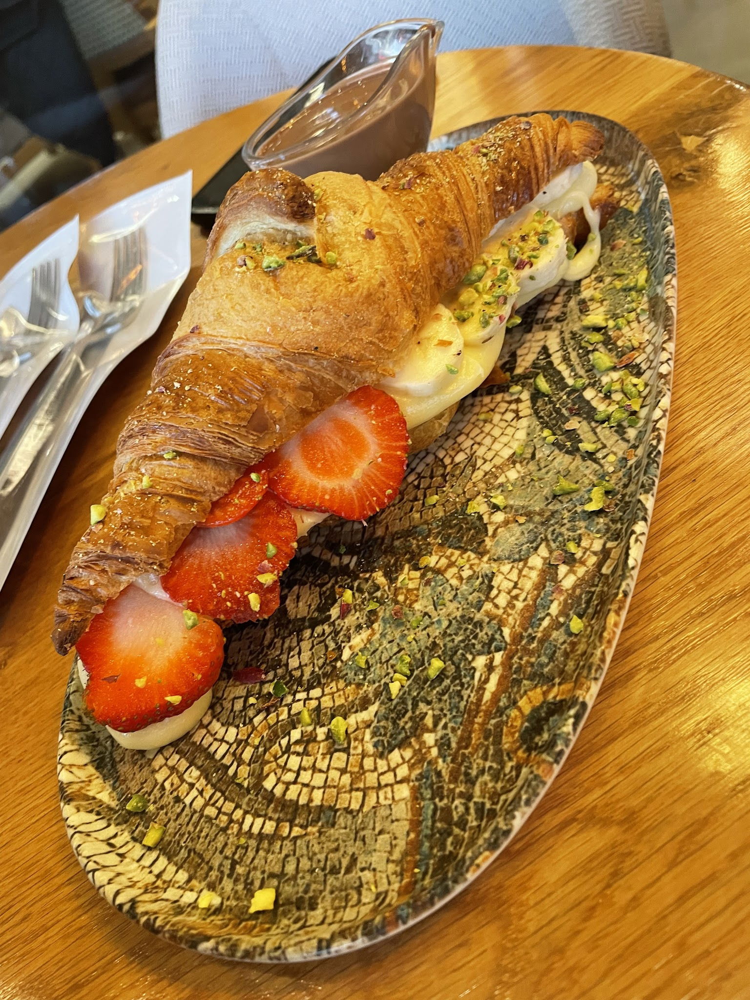 Choco Bond Chocolate Croissant Coffee