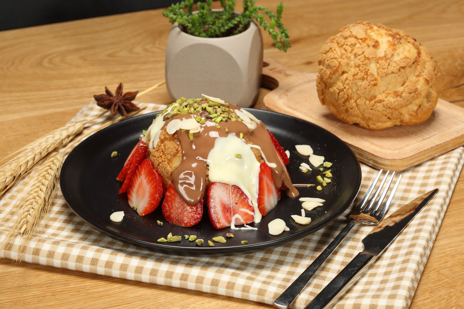 Choco Bond Chocolate Croissant Coffee