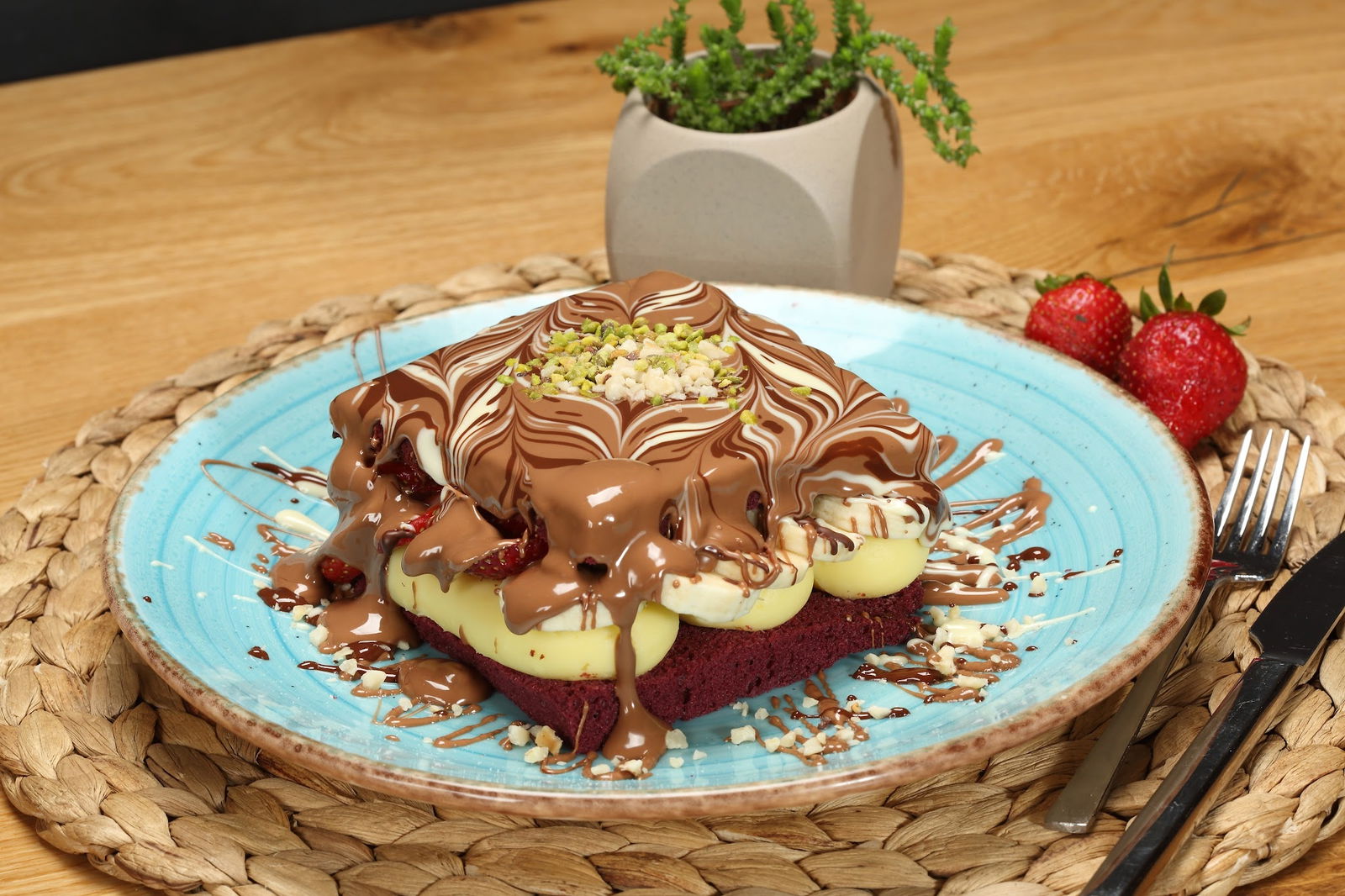 Choco Bond Chocolate Croissant Coffee