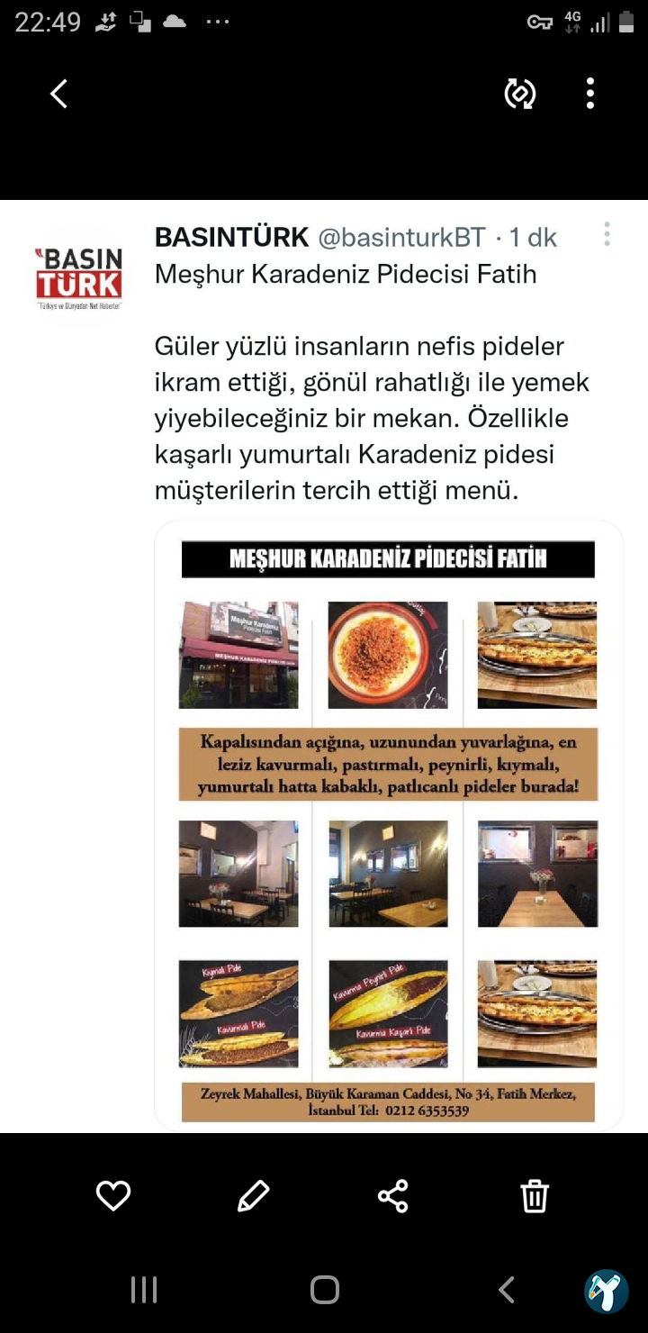 Meşhur Karadeniz Pidecisi Fatih