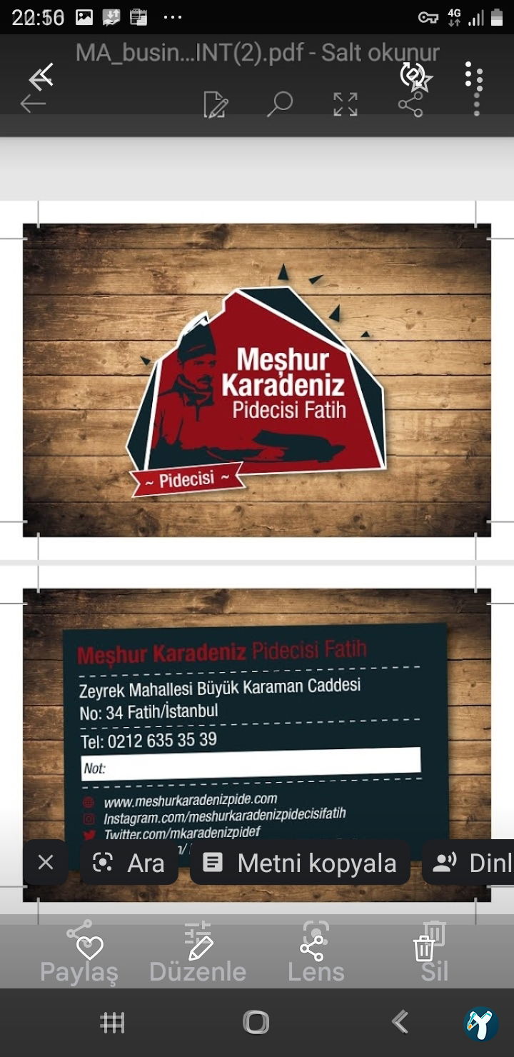 Meşhur Karadeniz Pidecisi Fatih