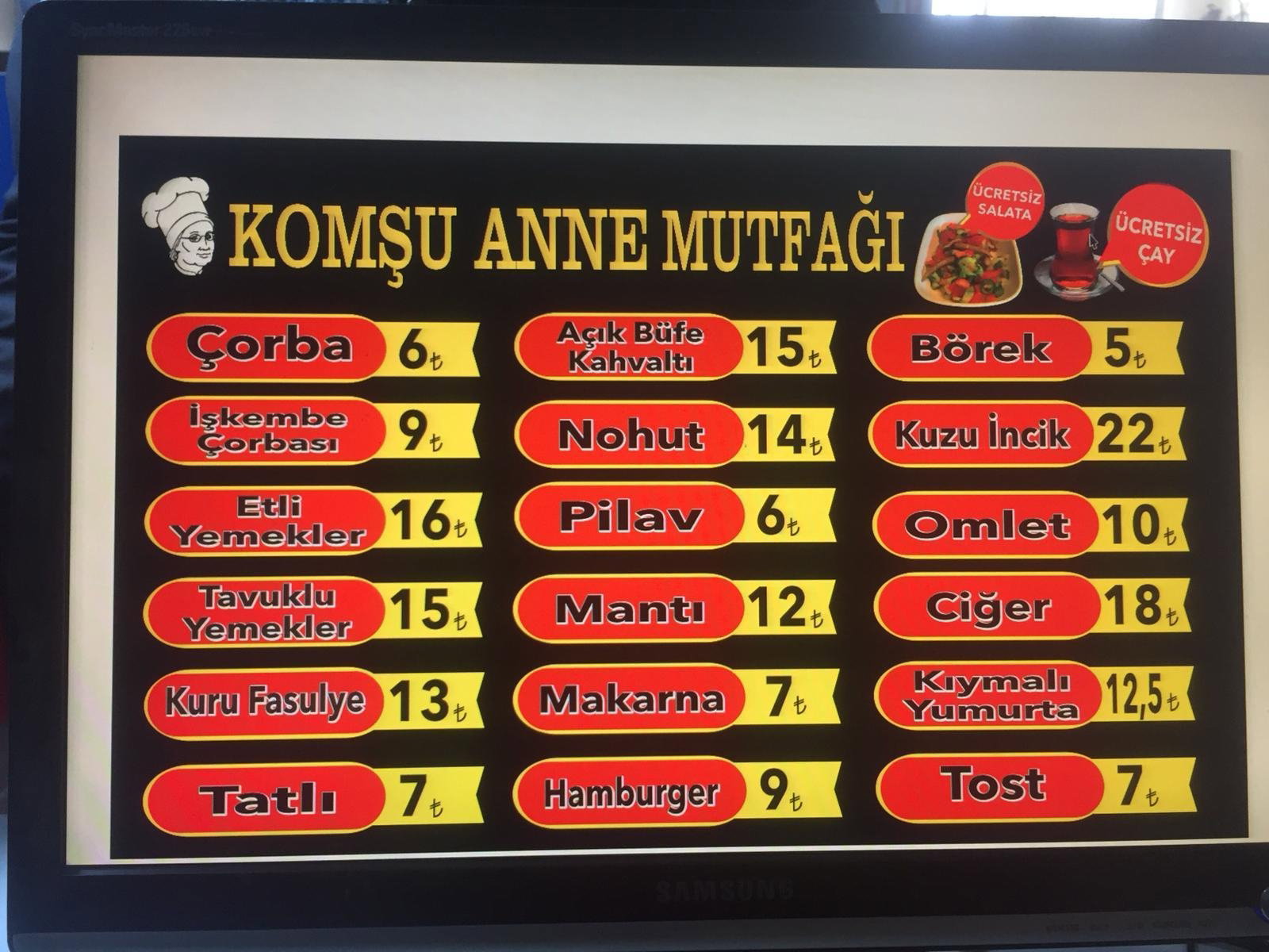 Komşu Anne Sulu Yemek, Cafe, Market, Sigara, Oto Aksesuar