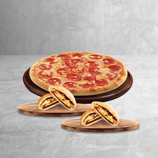 Orta Boy Pizza + 2'li Domdom Burger