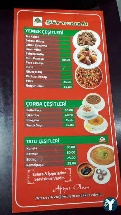 Şirvanlı Kebap Lahmacun Döner İskender Salonu