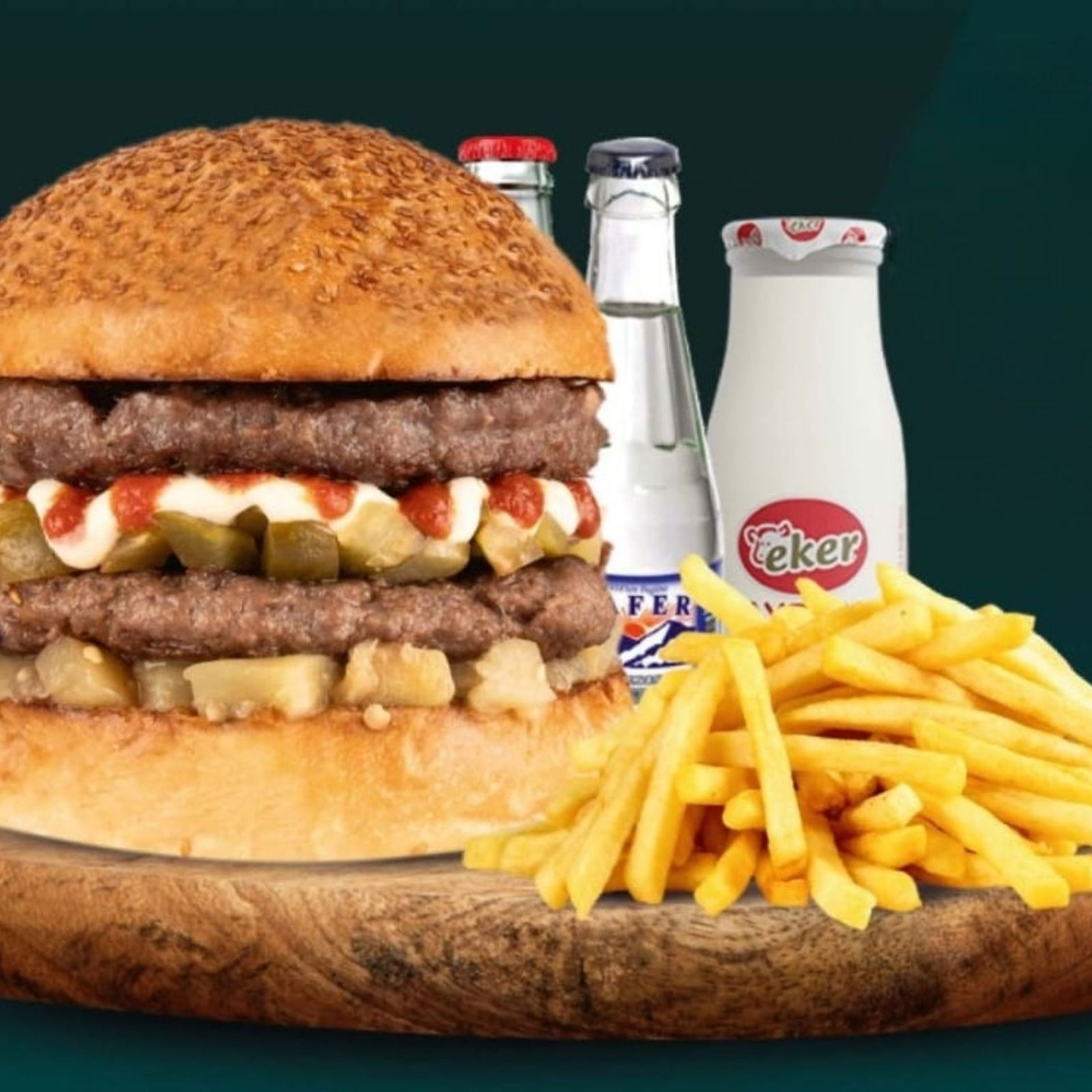 Double Badılcanlı Burger Menü