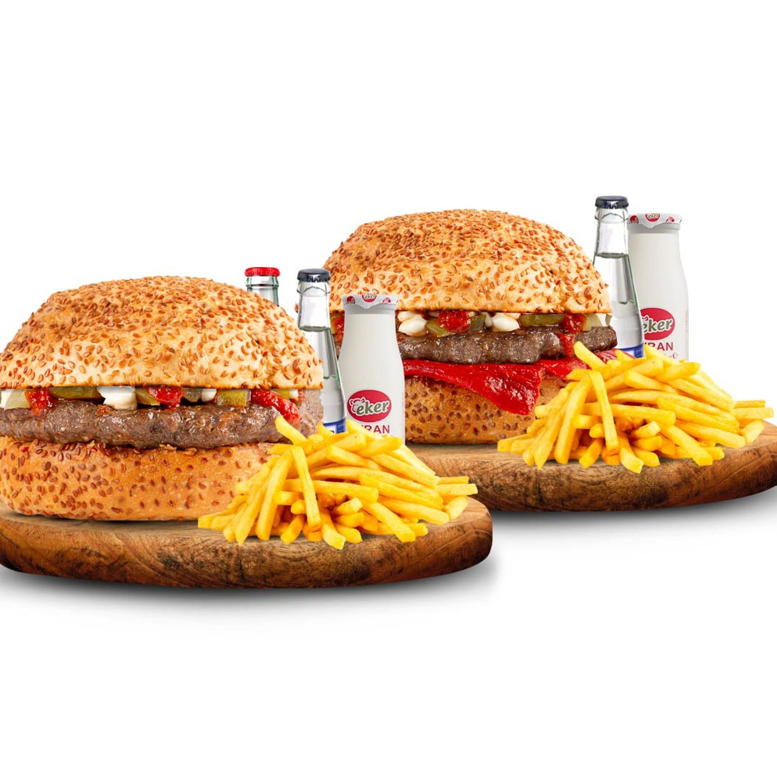 Hamburger Menü + Közburger Menü