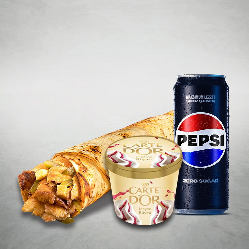 Algida Menüsü (Tavuk Döner Small Dürüm)
