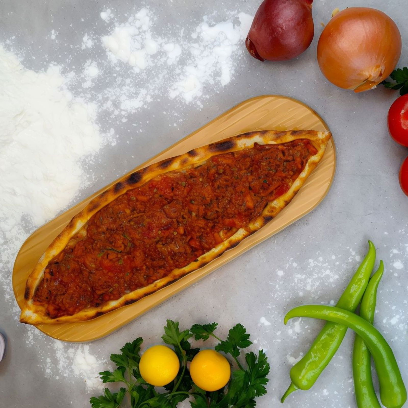 Kuşbaşılı Pide (Açık)