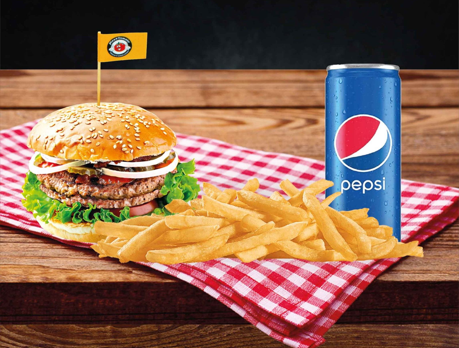 Double Hamburger Menü
