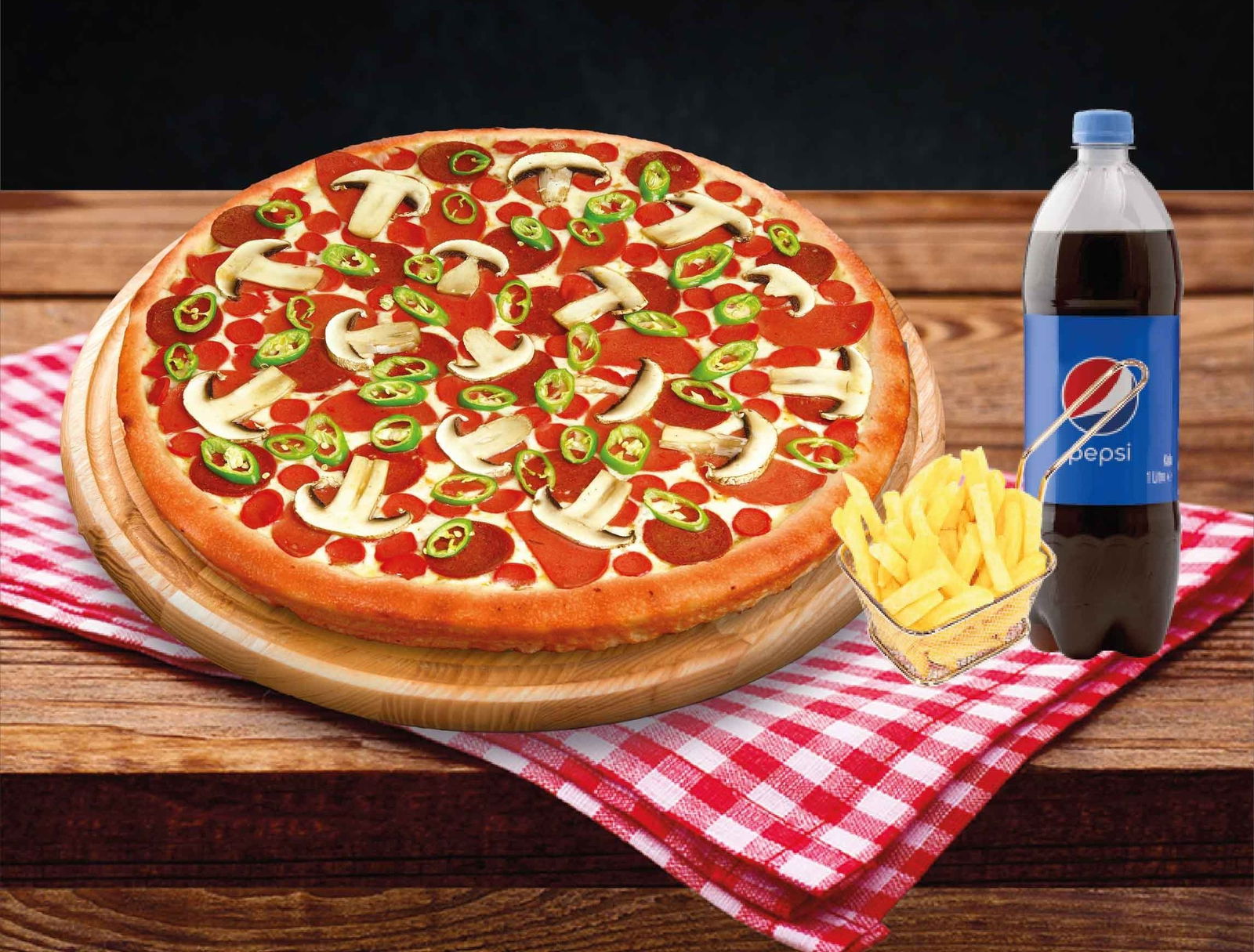 Jumbo Pizza Menü (4-5 Kişilik)