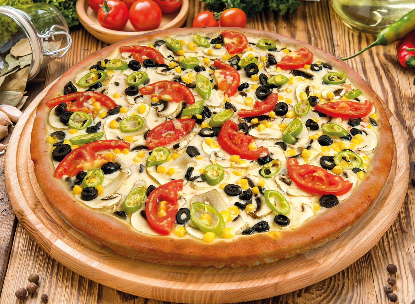 Vegetarian Pizza (En Büyük Boy)