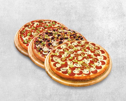3'lü Büyük Boy Pizza