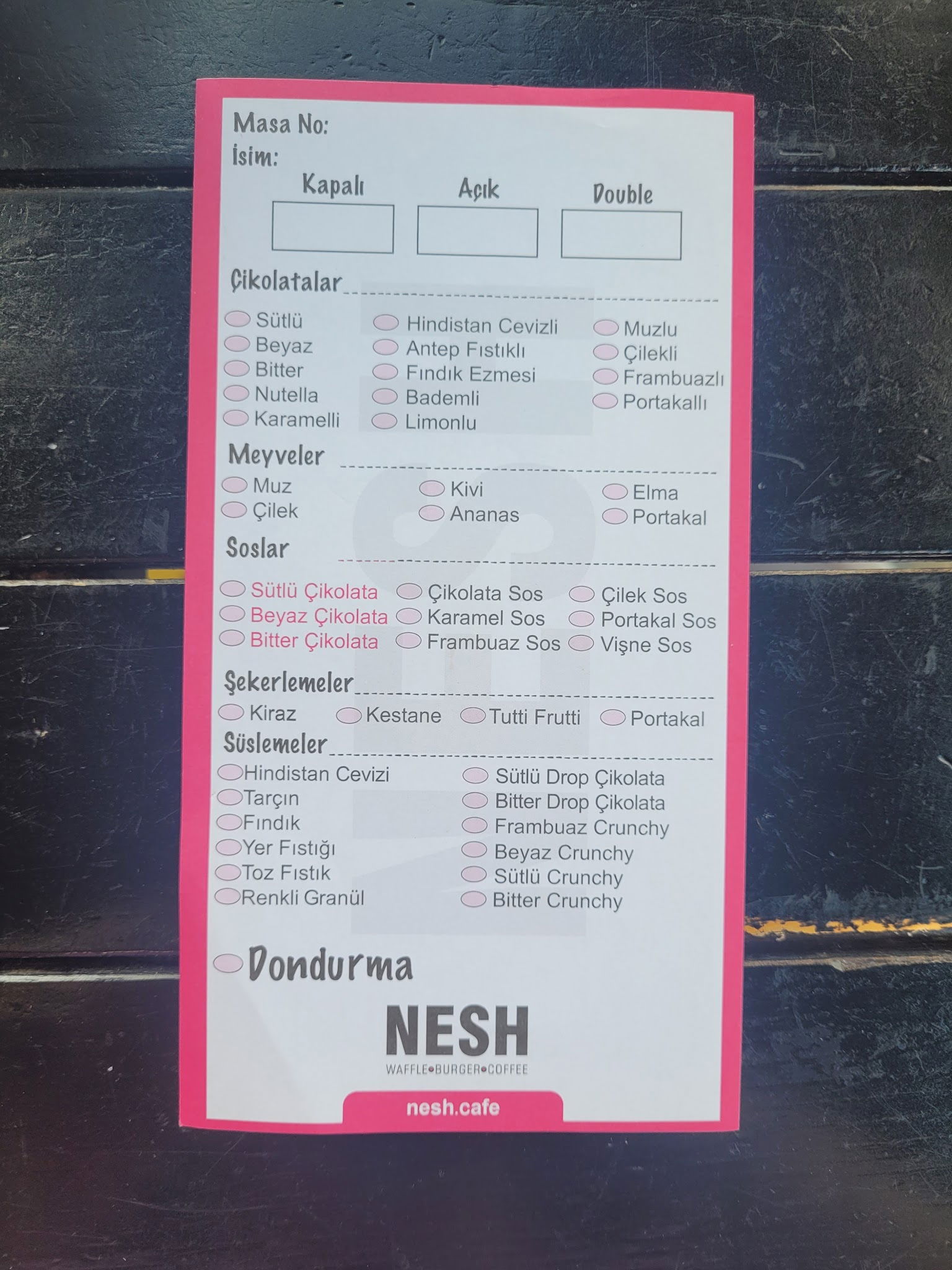 Nesh | Waffle · Burger · Coffee