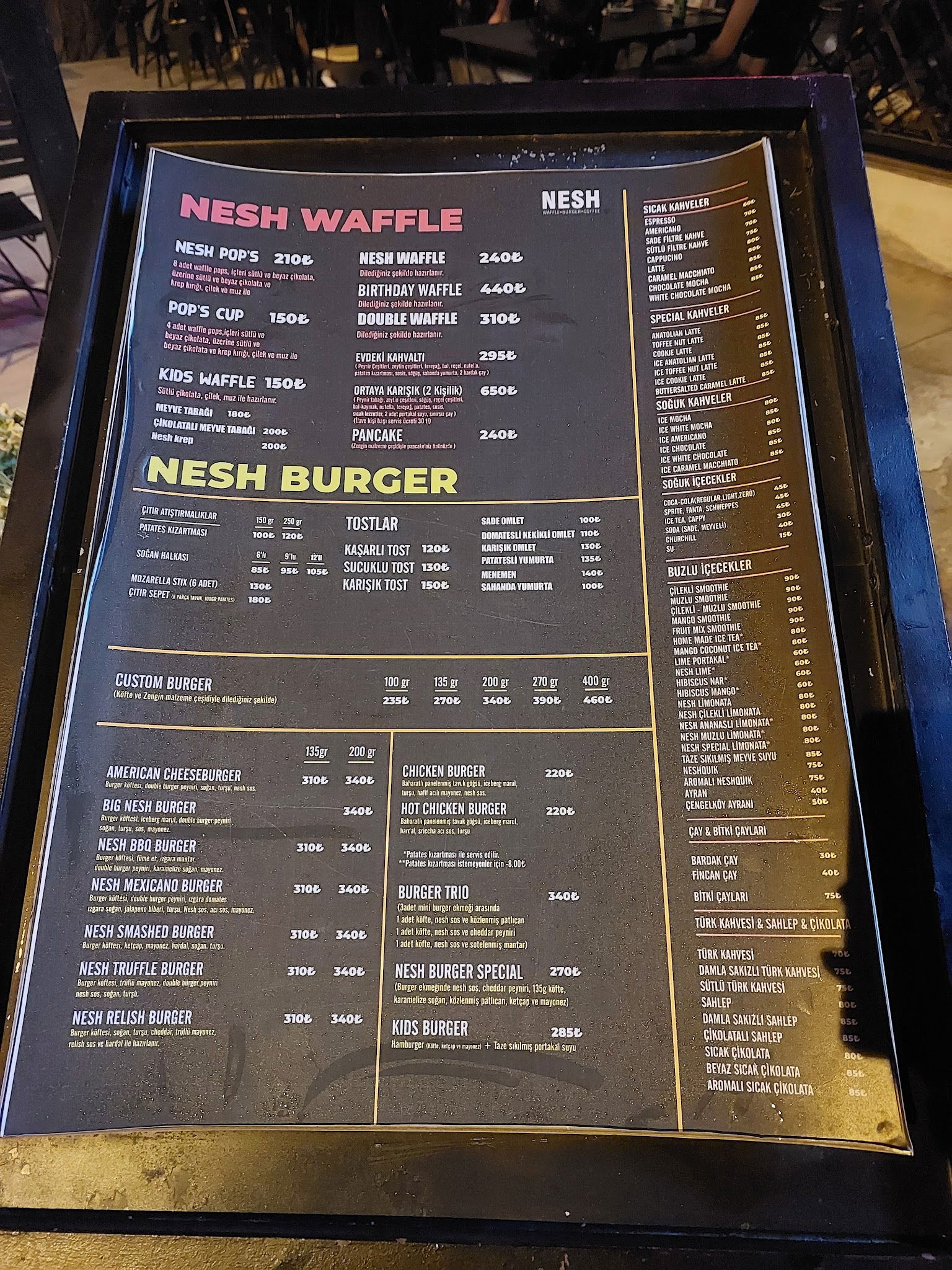 Nesh | Waffle · Burger · Coffee