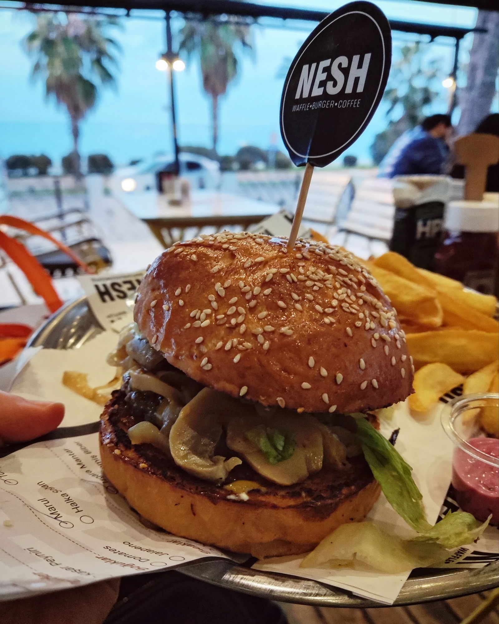 Nesh | Waffle · Burger · Coffee