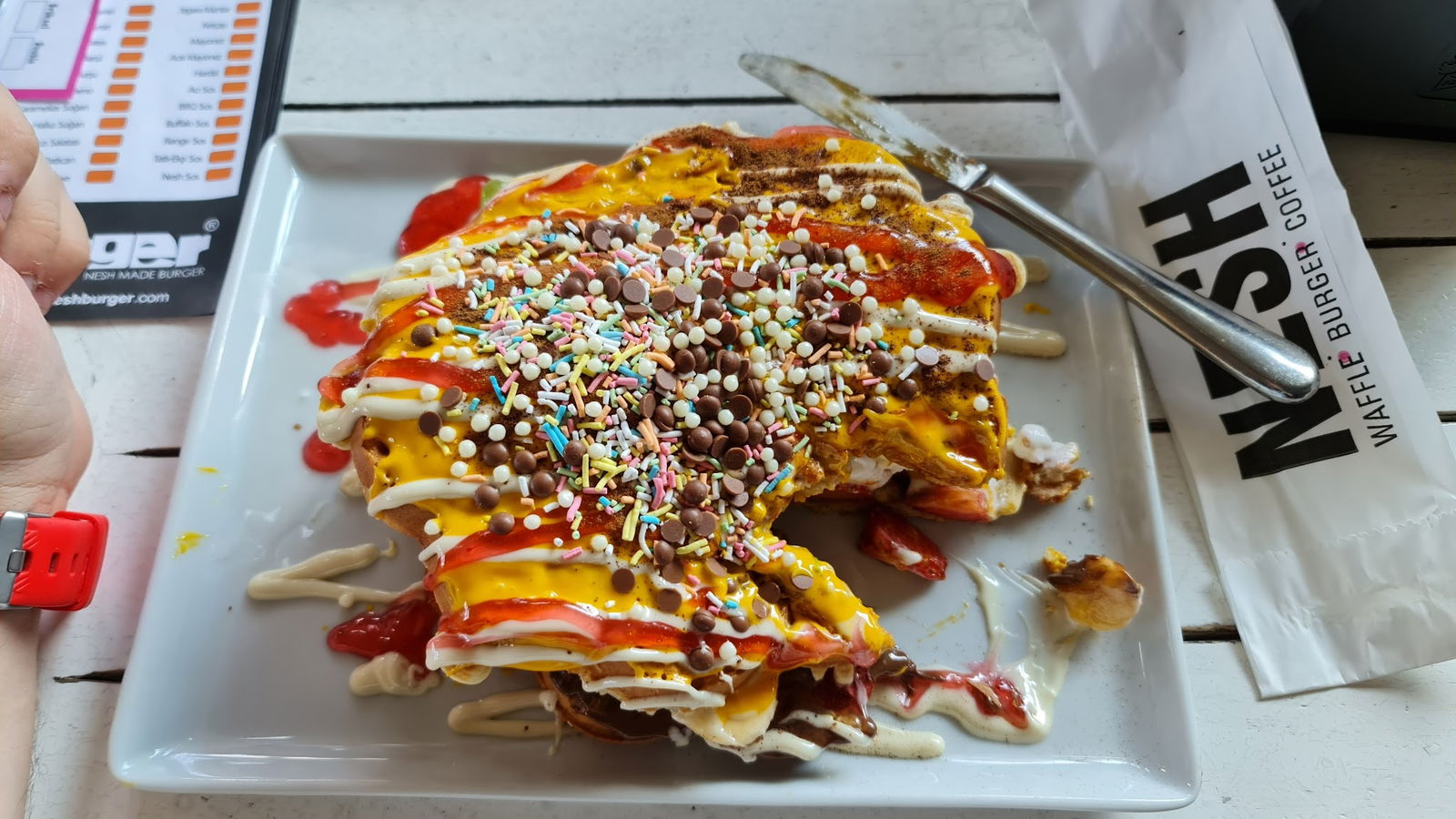 Nesh | Waffle · Burger · Coffee