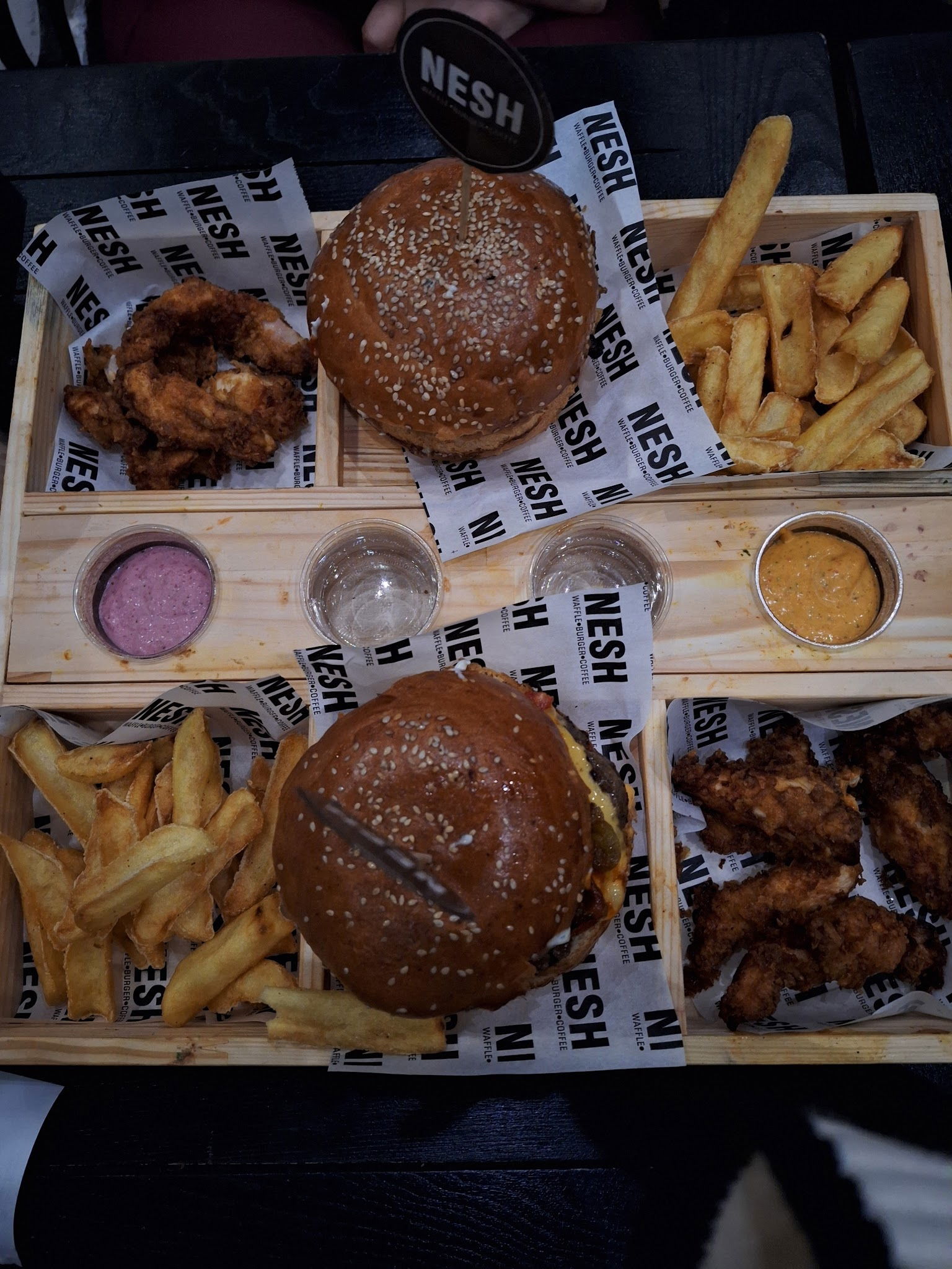 Nesh | Waffle · Burger · Coffee