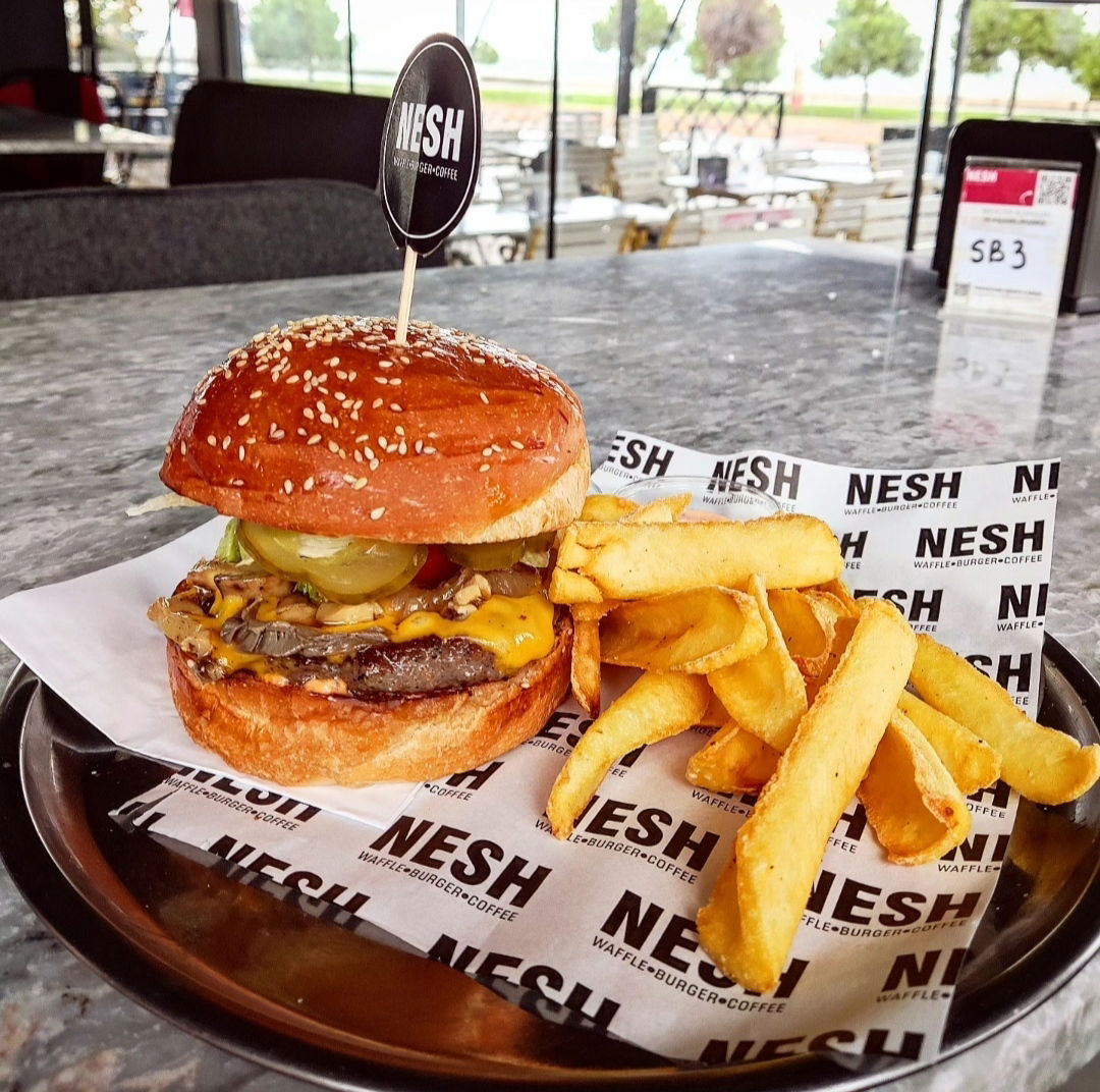 Nesh | Waffle · Burger · Coffee