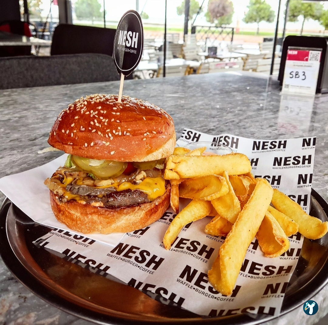 Nesh | Waffle · Burger · Coffee