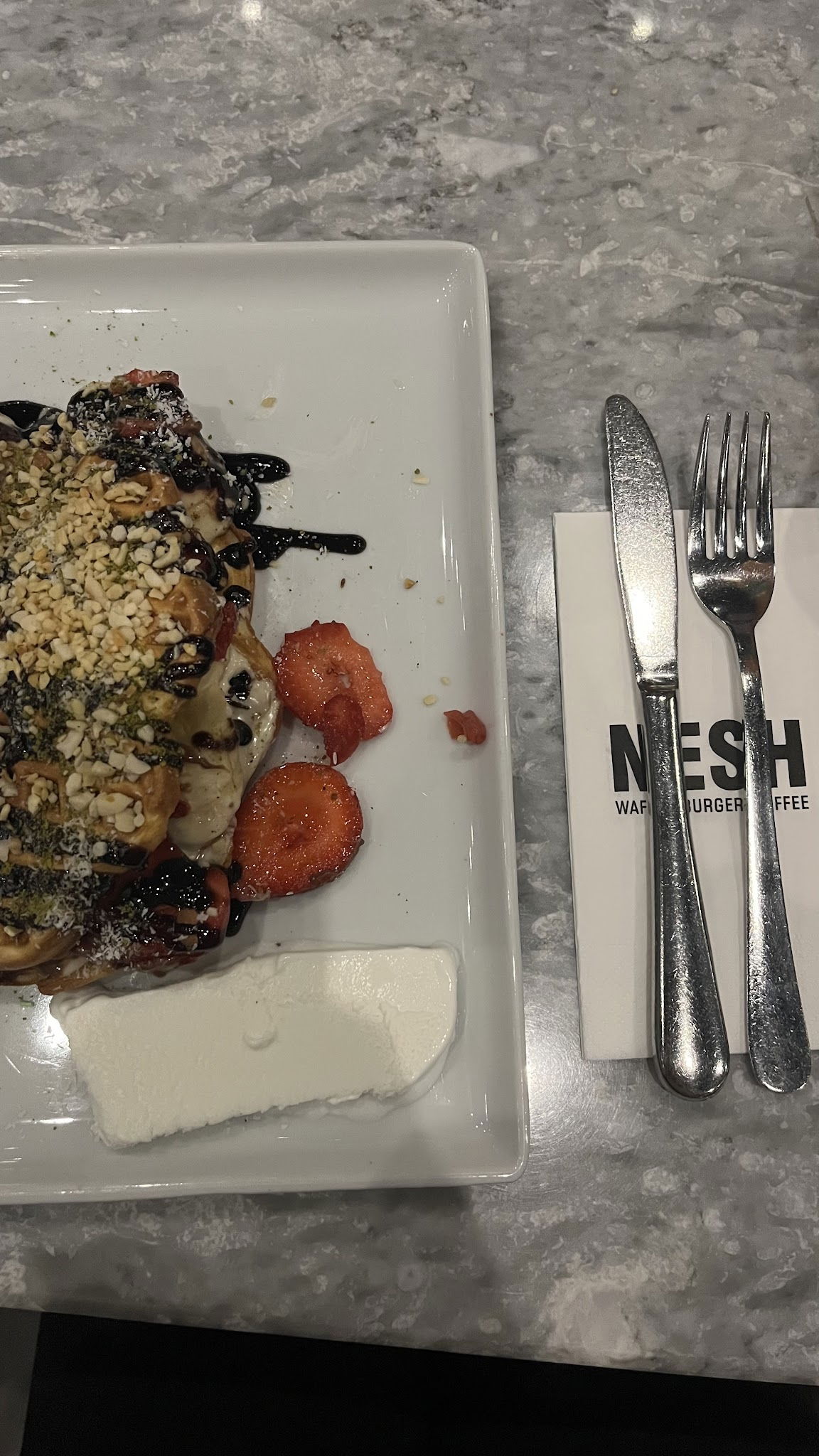 Nesh | Waffle · Burger · Coffee