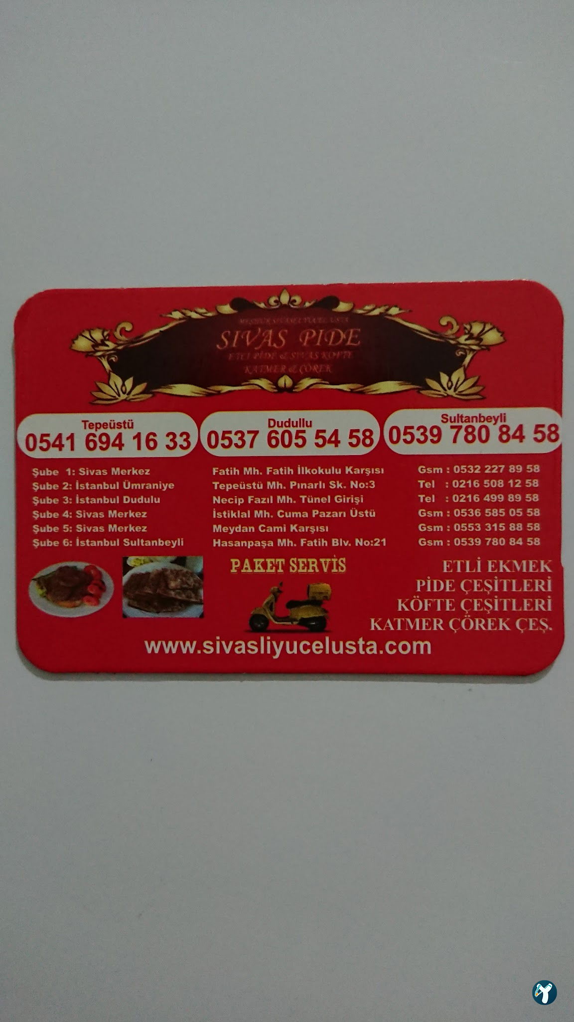Sivas Lı Yücel Usta Etli Pide Ve Köfte