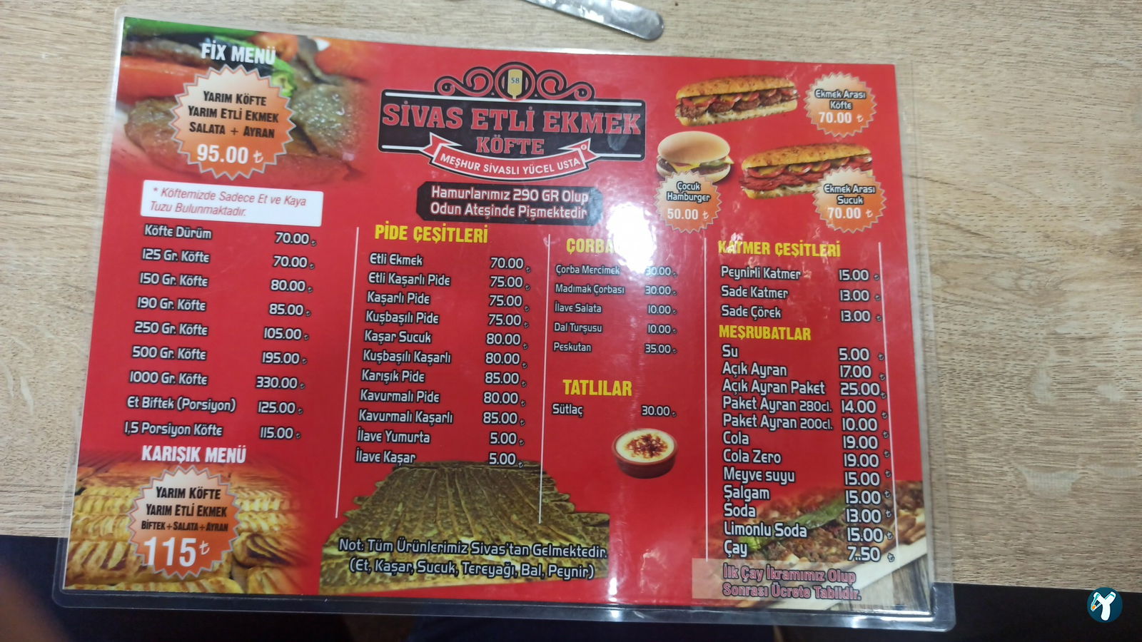 Sivas Lı Yücel Usta Etli Pide Ve Köfte