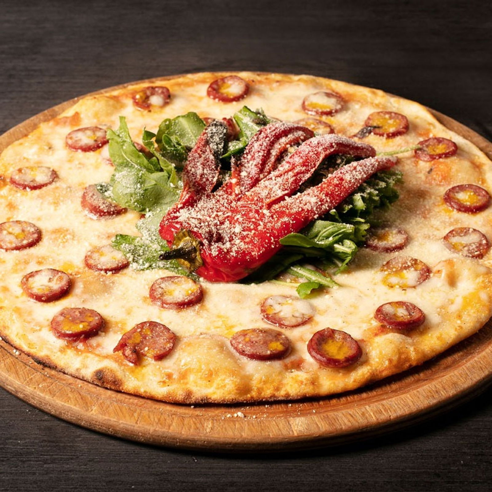 Cheddar Dolgulu Sosisli Pizza (Küçük)