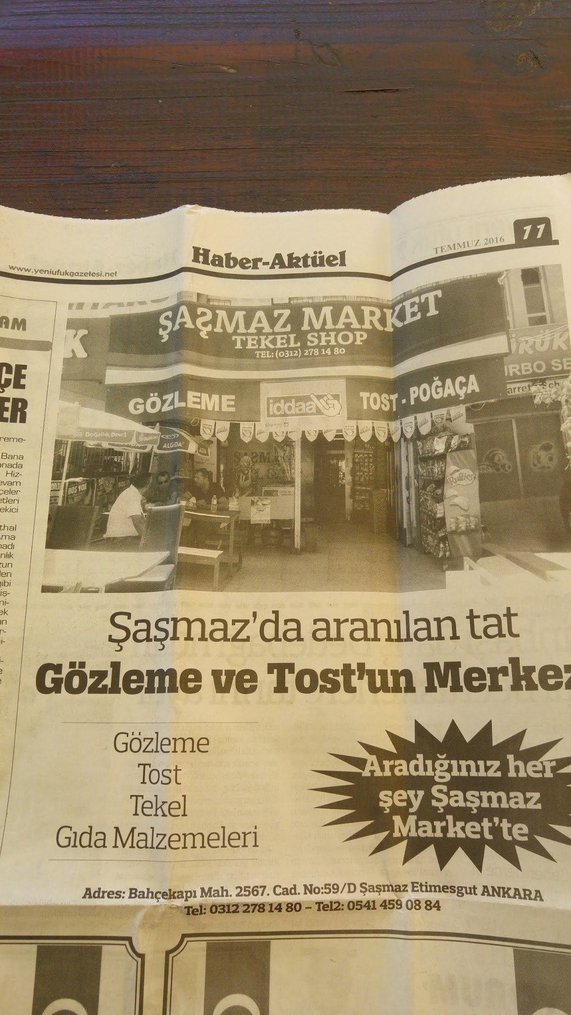 Şaşmaz Market Tekel Bayi̇i̇