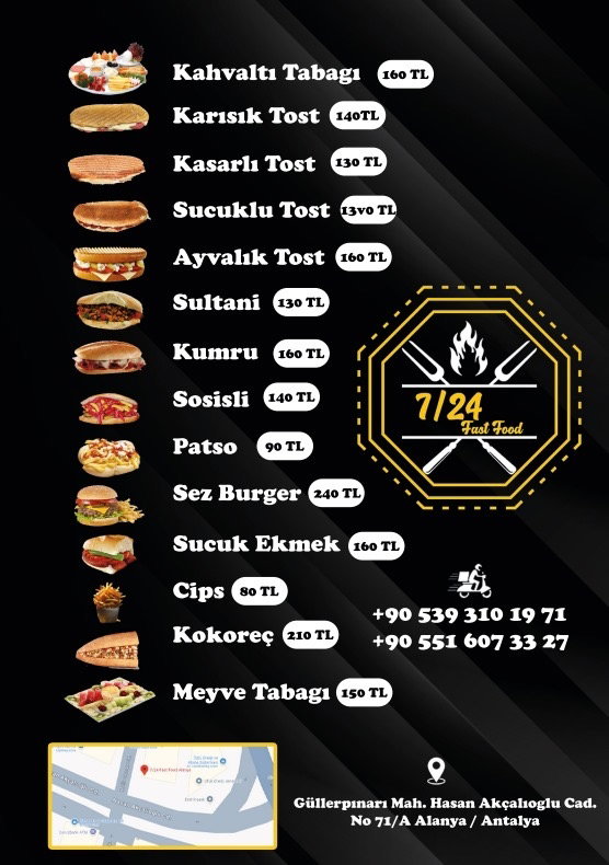7/24 Fast Food Alanya