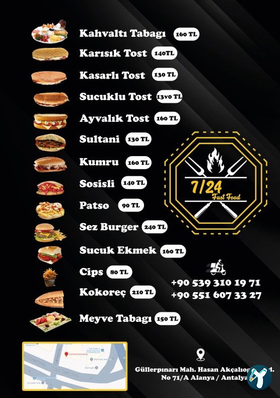 7/24 Fast Food Alanya