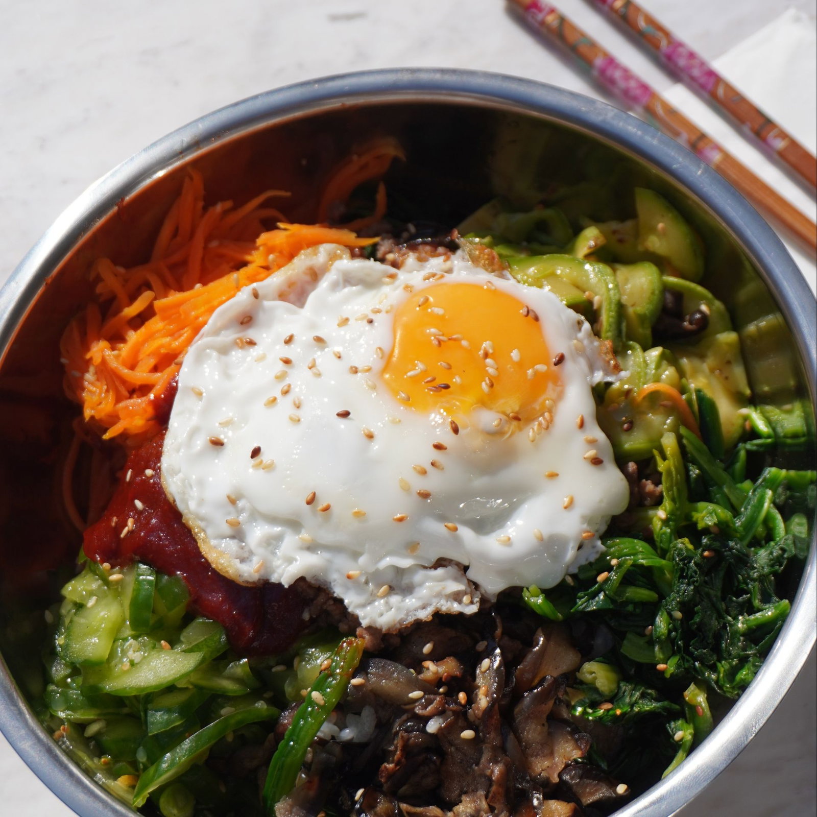 Sebzeli Bibimbap