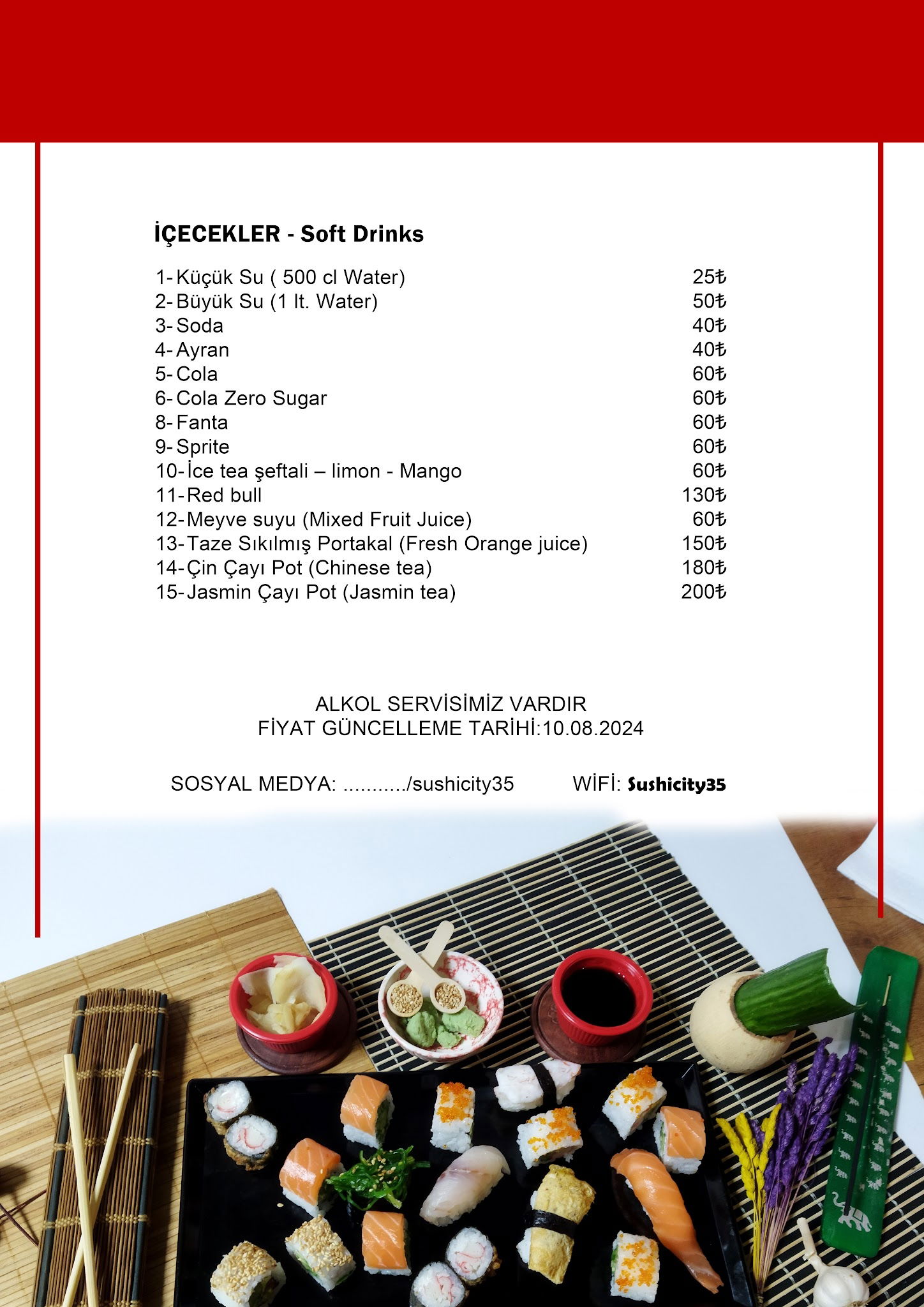 Sushicity Restaurant Alsancak Japon Chinese Asian Cuisine