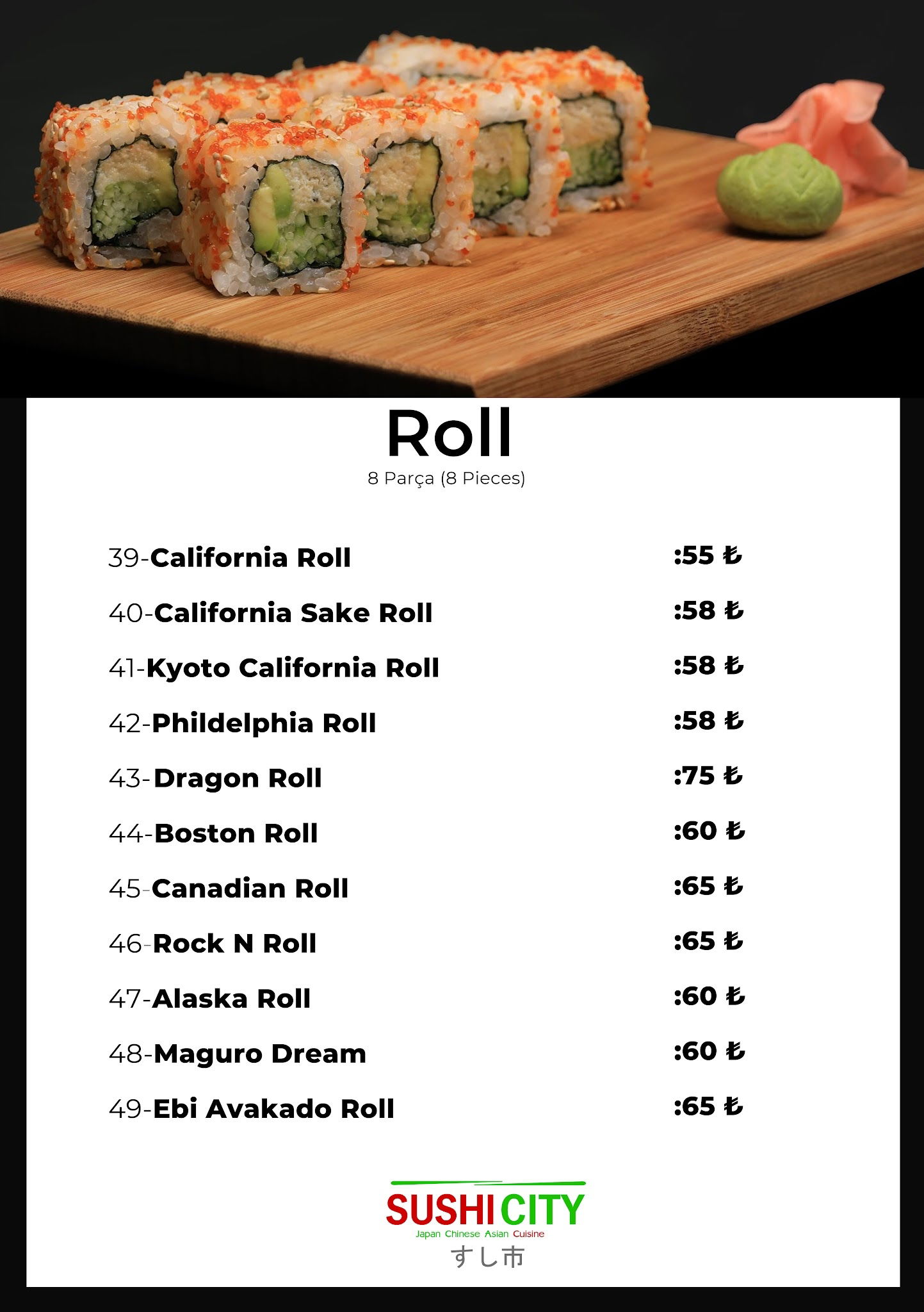 Sushicity Restaurant Alsancak Japon Chinese Asian Cuisine