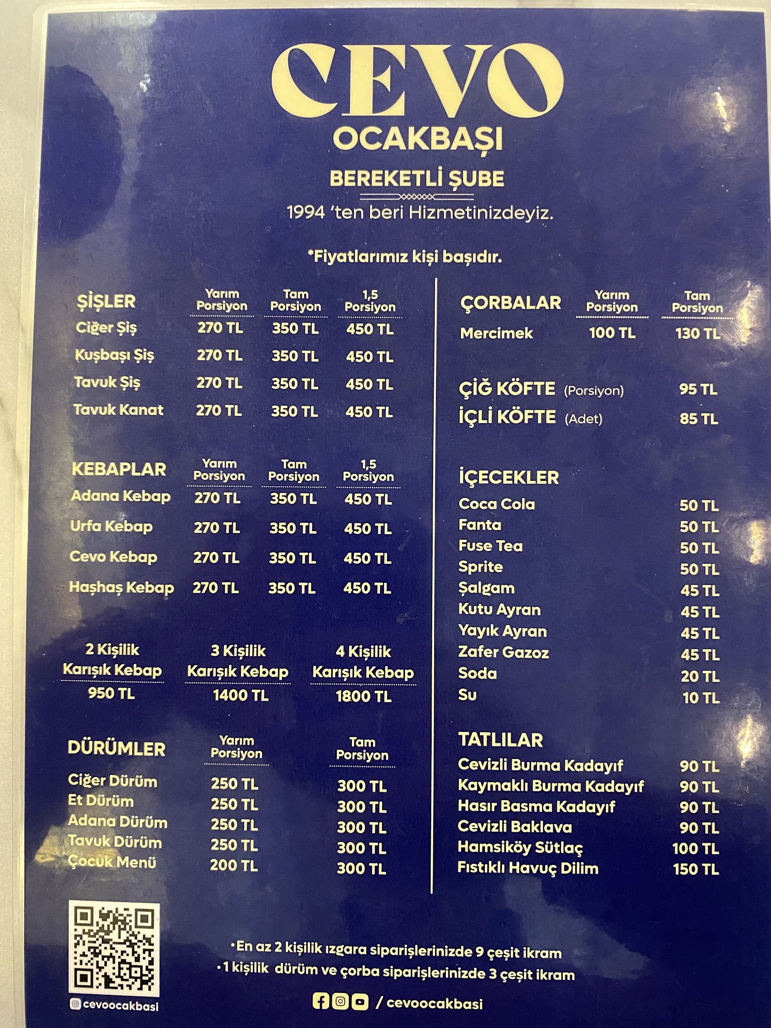 Cevo Ocakbaşı - Bereketler Şubesi - Denizli Ciğer Kebap Restaurant