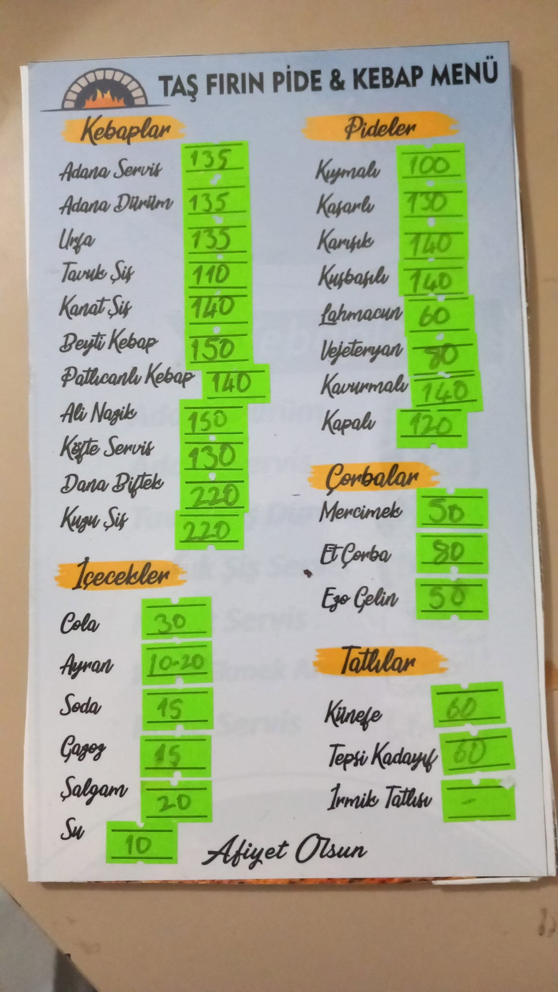 Taş Fırın Pide Kebap