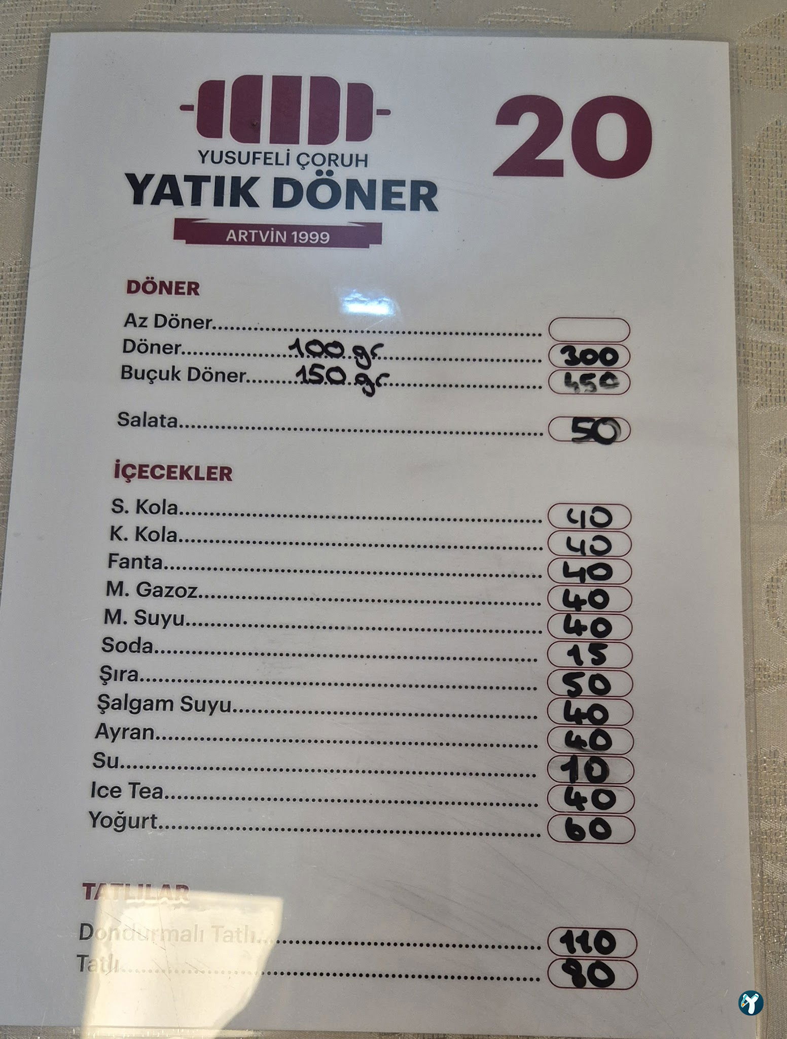 Yusufeli Coruh Doner